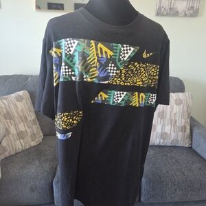 Nike Black Tee with Vibrant Graphic